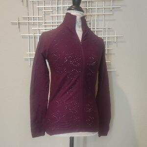 NWT Fabletics "Luciana" Zip Up Burgundy Medium